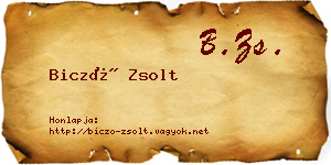 Biczó Zsolt névjegykártya